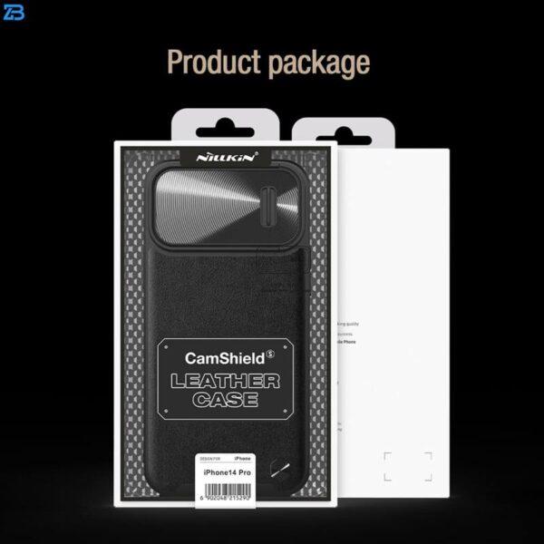 کاور نیلکین مدل CAMSHIELD LEATHER S مناسب برای گوشی موبایل اپل IPHONE 14 PRO