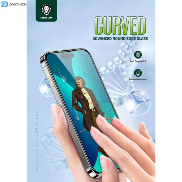 محافظ صفحه نمایش گرین مدل 3D Curved Pro مناسب برای گوشی موبایل اپل iPhone 14