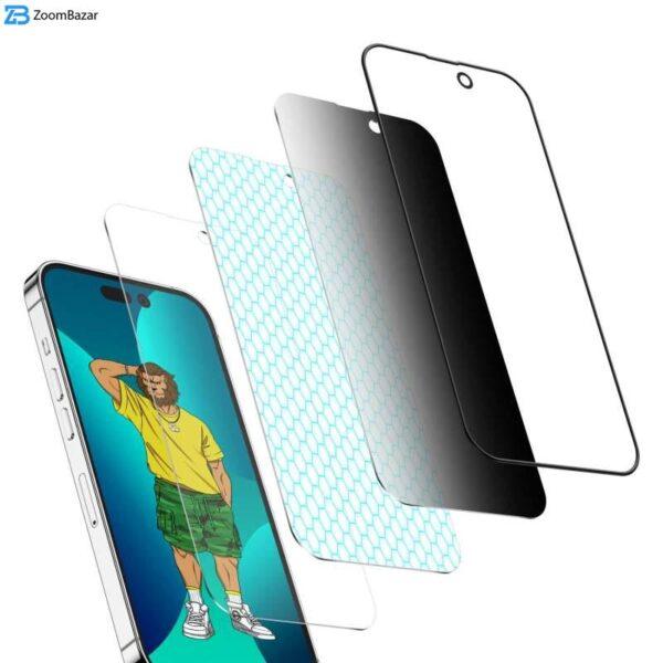 محافظ صفحه نمایش حریم شخصی گرین مدل Silicone-Pry-Plus مناسب برای گوشی موبایل اپل iPhone 13 pro max / 14 Plus