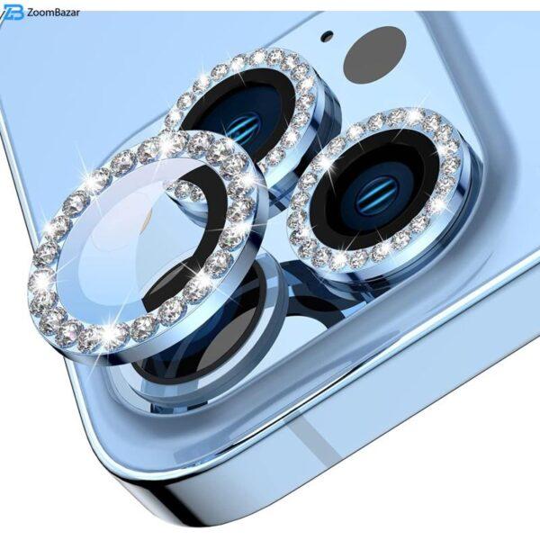 محافظ لنز دوربین گرین مدل Diamond مناسب برای گوشی موبایل اپل iphone 14 Pro Max / 14 Pro