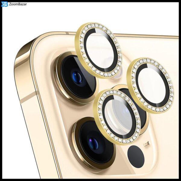 محافظ لنز دوربین گرین مدل Diamond مناسب برای گوشی موبایل اپل iphone 14 Pro Max / 14 Pro
