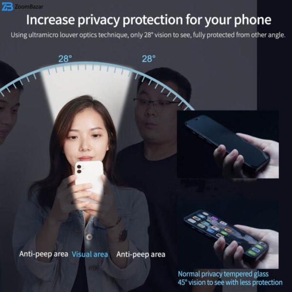 محافظ صفحه نمایش حریم شخصی کی-زد دوو مدل Pri مناسب برای گوشی موبایل اپل Iphone 14 Pro Max