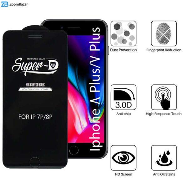 محافظ صفحه نمایش اپیکوی مدل Super 5D مناسب برای گوشی موبایل اپل iPhone 8 Plus / 7 Plus