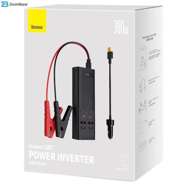 مبدل برق خودرو باسئوس مدل IGBT Power Inverter 300W‌‌‌ BS-CI30-02