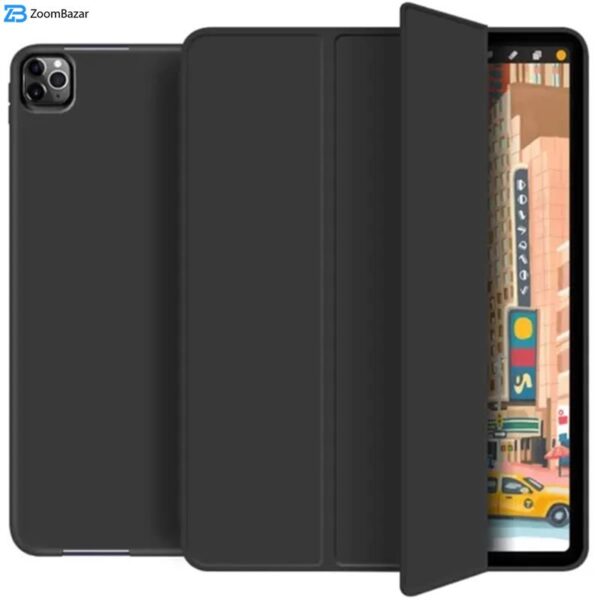 کیف کلاسوری گرین مدل Leather Folio Case مناسب برای تبلت اپل iPad Pro 12.9 2020/2021