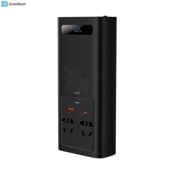 مبدل برق خودرو باسئوس مدل IGBT Power Inverter 300W‌‌‌ BS-CI30-02