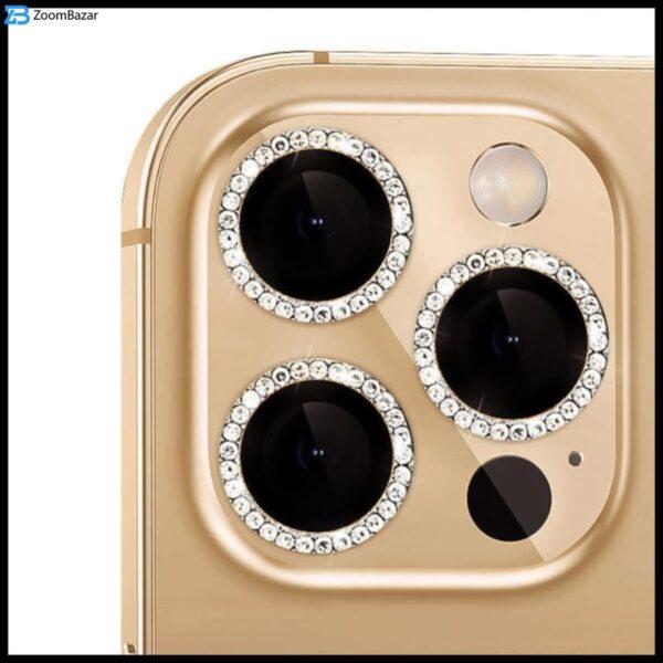 محافظ لنز دوربین گرین مدل Diamond مناسب برای گوشی موبایل اپل iphone 14 Pro Max / 14 Pro