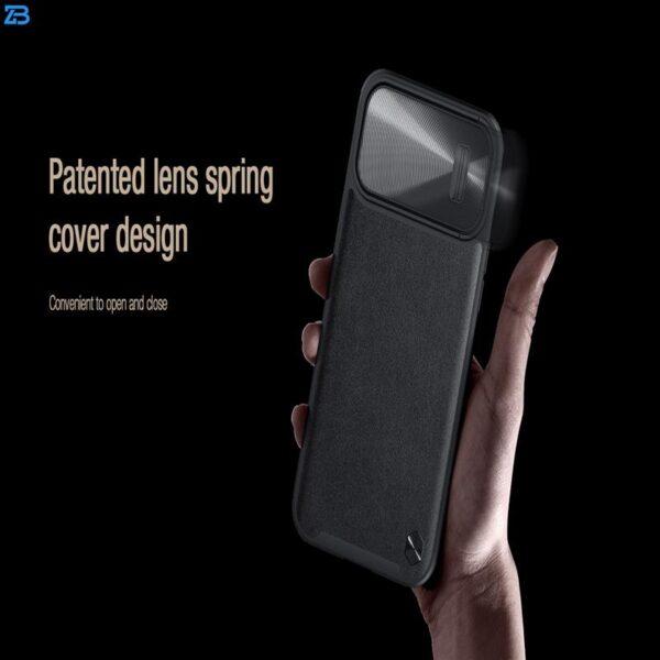کاور نیلکین مدل CamShield Leather S Case مناسب برای گوشی موبایل اپل iPhone 14 Pro