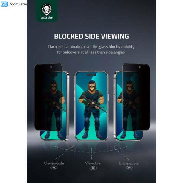محافظ صفحه نمایش حریم شخصی گرین مدل 3D Pv-Pet Pro مناسب برای گوشی موبایل اپل iPhone 13 /13 pro/ 14