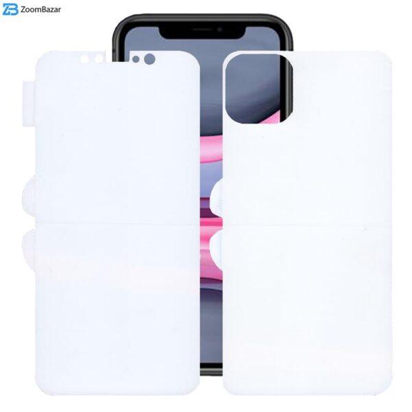 محافظ صفحه نمایش اپیکوی مدل Hydrogel-cover مناسب برای گوشی موبایل اپل iPhone 11 به همراه محافظ پشت گوشی