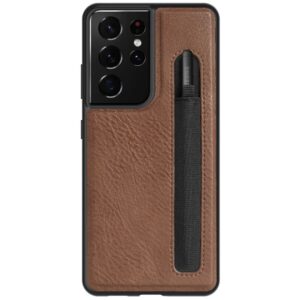 قاب سامسونگ Galaxy S21 Ultra نیلکین مدل Cam leather case زوم بازار Open Box