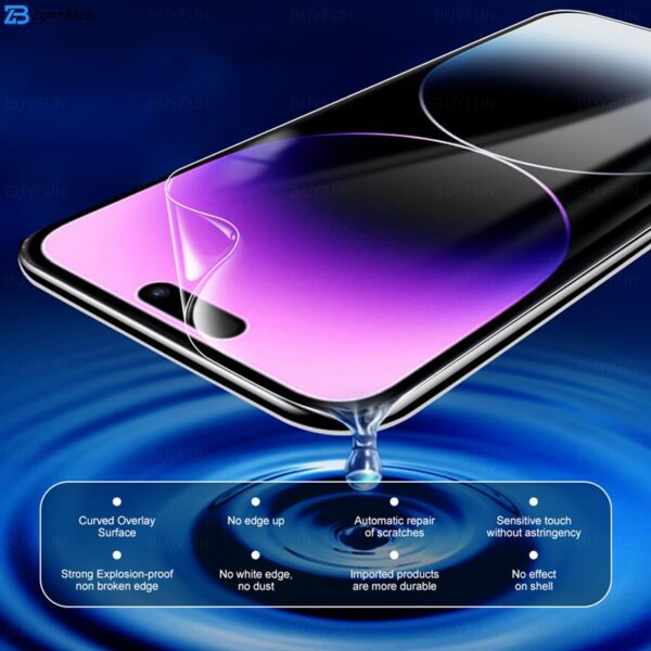 محافظ صفحه نمایش بوف مدل Hydrogel-Double مناسب برای گوشی موبایل اپل iPhone 14 Pro