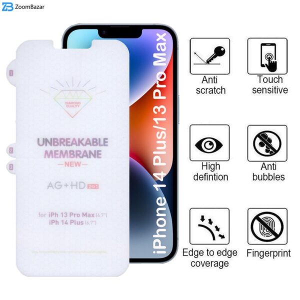 محافظ صفحه نمایش بوف مدل Hydrogel-Double مناسب برای گوشی موبایل اپل iPhone 14 Plus / iPhone 13 Pro Max