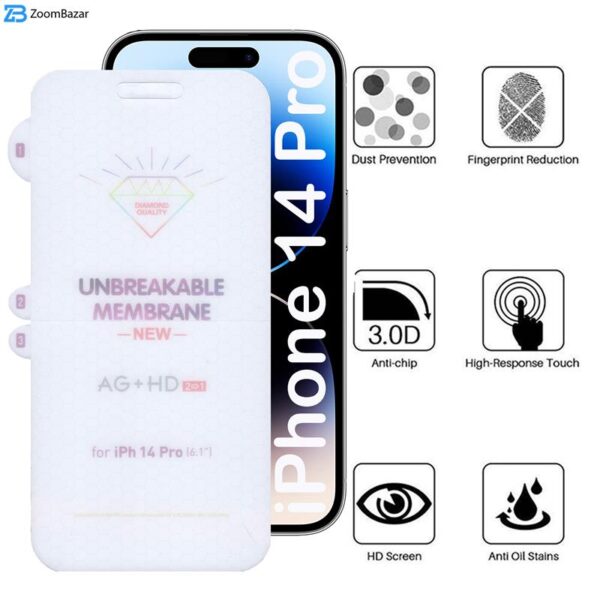 محافظ صفحه نمایش بوف مدل Hydrogel-Double مناسب برای گوشی موبایل اپل iPhone 14 Pro