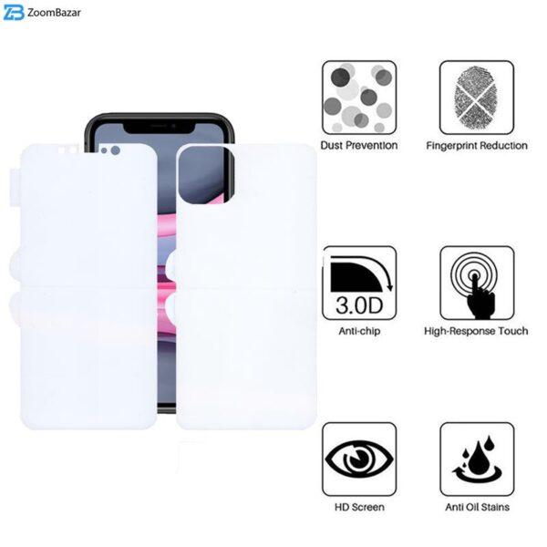 محافظ صفحه نمایش اپیکوی مدل Hydrogel-cover مناسب برای گوشی موبایل اپل iPhone 11 به همراه محافظ پشت گوشی