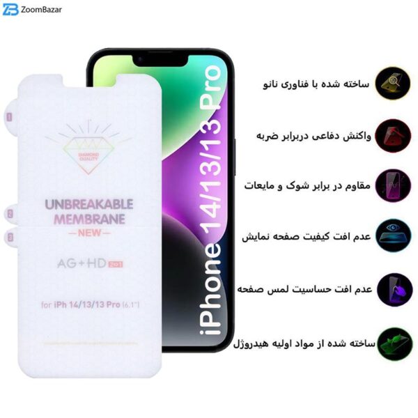 محافظ صفحه نمایش بوف مدل Hydrogel-Double مناسب برای گوشی موبایل اپل iPhone 14 / 13 / 13 Pro