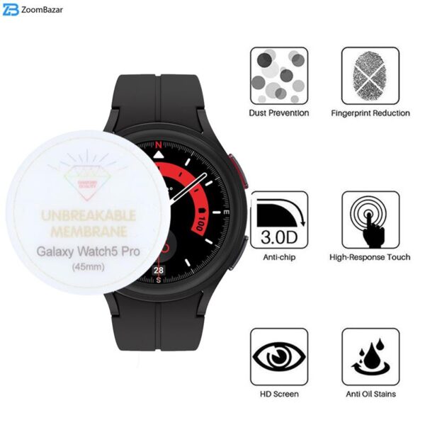 محافظ صفحه نمایش بوف مدل Hydrogel مناسب برای ساعت هوشمند سامسونگ Galaxy Watch 5 Pro 45mm