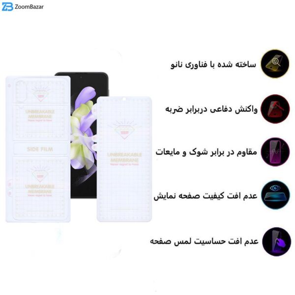 محافظ صفحه نمایش اپیکوی مدل Hydrogel مناسب برای گوشی موبایل سامسونگ Galaxy Z Flip 4 5G به همراه محافظ پشت گوشی