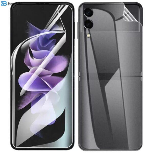 محافظ صفحه نمایش اپیکوی مدل Hydrogel مناسب برای گوشی موبایل سامسونگ Galaxy Z Flip 4 5G به همراه محافظ پشت گوشی