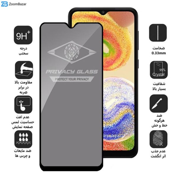 محافظ صفحه نمایش حریم شخصی اپیکوی مدل Pri مناسب برای گوشی موبایل سامسونگ Galaxy A04 / A04S / A04E / M04