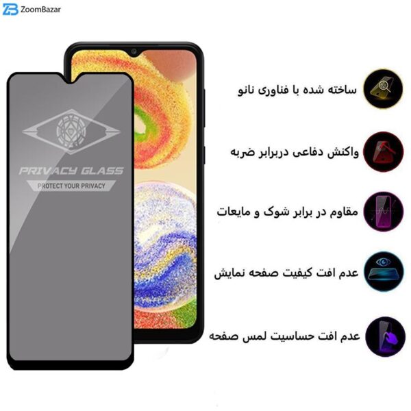 محافظ صفحه نمایش حریم شخصی اپیکوی مدل Pri مناسب برای گوشی موبایل سامسونگ Galaxy A04 / A04S / A04E / M04