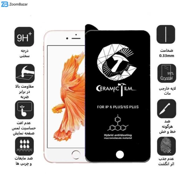 محافظ صفحه نمایش مات اپیکوی مدل CR7-M مناسب برای گوشی موبایل اپل iPhone 6 Plus/ 6s Plus