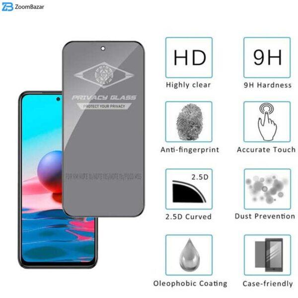 محافظ صفحه نمایش حریم شخصی اپیکوی مدل PvSight مناسب برای گوشی موبایل شیائومی Redmi Note 10 4G/ Note 10s/ Note 11s/ Poco M5s