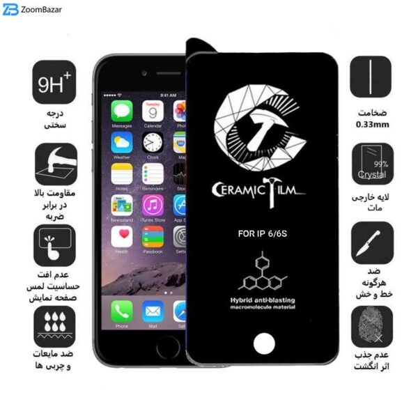 محافظ صفحه نمایش مات اپیکوی مدل CR7-M مناسب برای گوشی موبایل اپل iPhone 6/6s