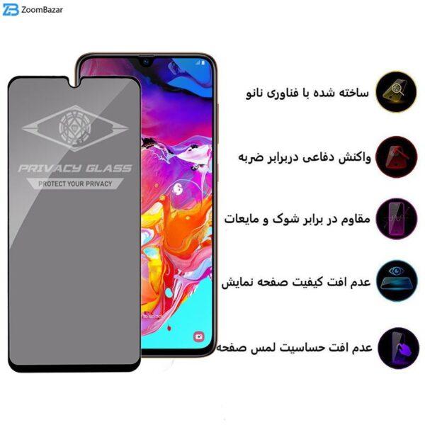 محافظ صفحه نمایش حریم شخصی اپیکوی مدل PvSight مناسب برای گوشی موبایل سامسونگ Galaxy A70/A42/M42