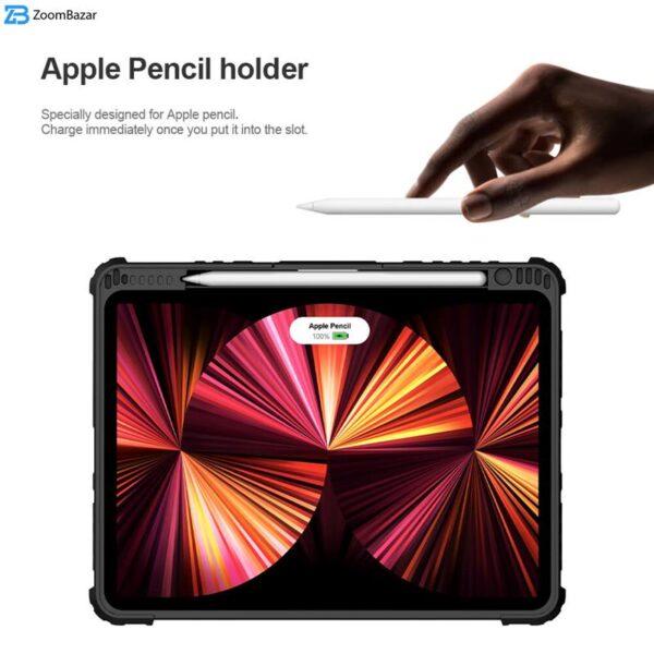 کیف کلاسوری کیبورد دار نیلکین مدل Bumper Combo Keyboard مناسب برای تبلت اپل iPad Air (2022)/ Air 5/ iPad Air 10.9 (2020)/ iPad Air 4/ iPad Pro 11 (2020)/ iPad Pro 11 (2021)/ iPad Pro 11 (2022)