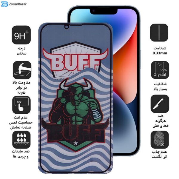 محافظ صفحه نمایش 5D بوف مدل Super Power مناسب برای گوشی موبایل اپل iphone 13 Pro Max /iphone 14 Plus