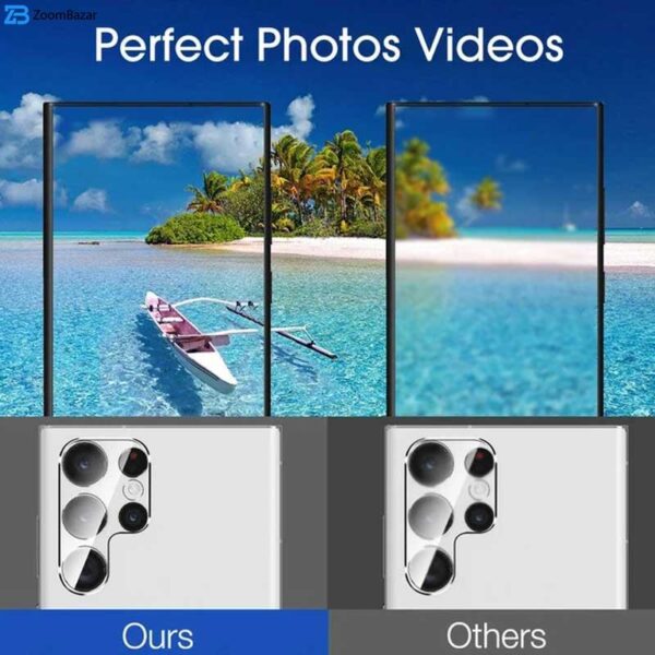 محافظ لنز دوربین اپیکوی مدل 3D Lens-Clear مناسب برای گوشی موبایل سامسونگ Galaxy S23 Ultra