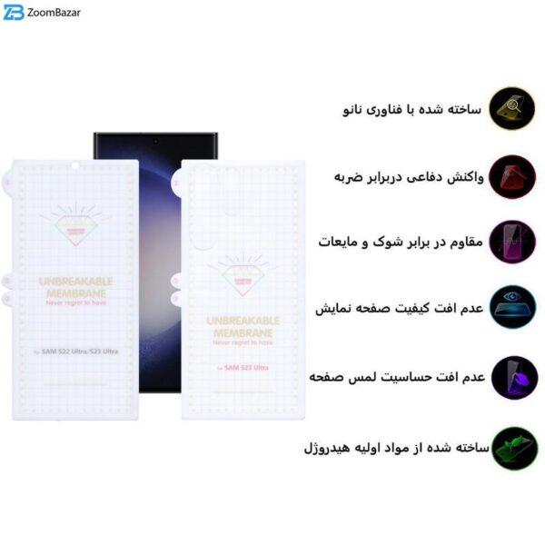 محافظ صفحه نمایش اپیکوی مدل Hydrogel مناسب برای گوشی موبایل سامسونگ Galaxy S23 Ultra به همراه محافظ پشت گوشی