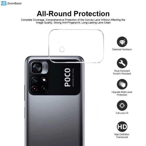 محافظ لنز دوربین اپیکوی مدل 3D-Clear مناسب برای گوشی موبایل شیائومی Poco M4 Pro 5G