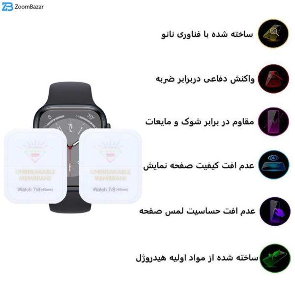 محافظ صفحه نمایش اپیکوی مدل Hydrogel مناسب برای اپل واچ 45 میلی متری سری 7 / 8 بسته دو عددی