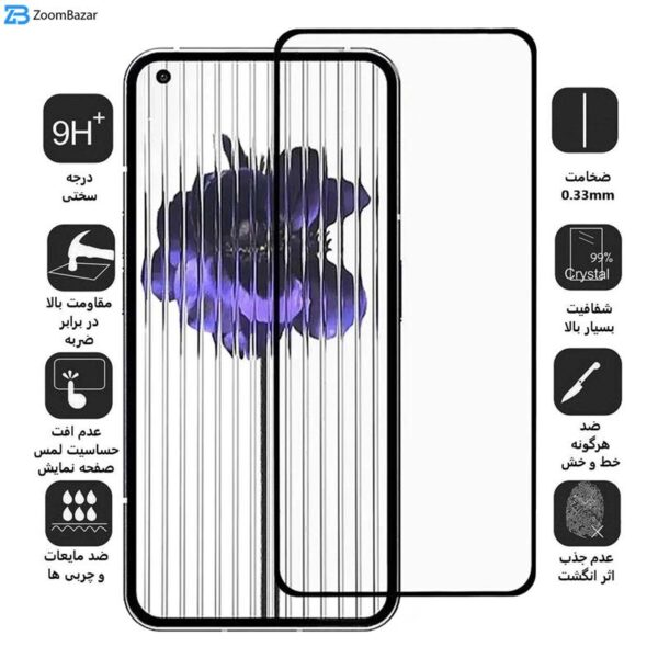 محافظ صفحه نمایش بوف مدل 5D-Full مناسب برای گوشی موبایل ناتینگ Phone 1