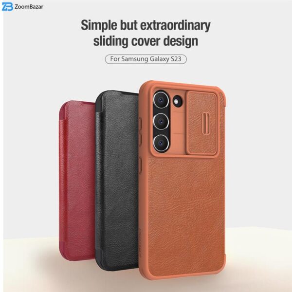 کیف کلاسوری نیلکین مدل Qin Pro Leather Case مناسب برای گوشی موبایل سامسونگ Galaxy S23