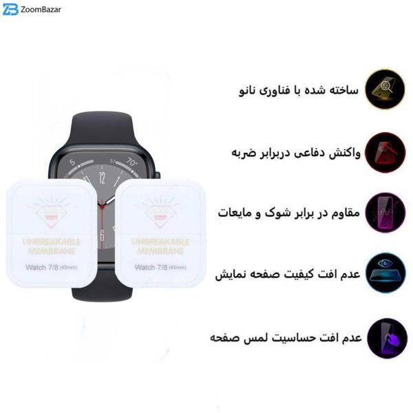 محافظ صفحه نمایش اپیکوی مدل Hydrogel مناسب برای اپل واچ 45 میلی متری سری 7 / 8 بسته دو عددی