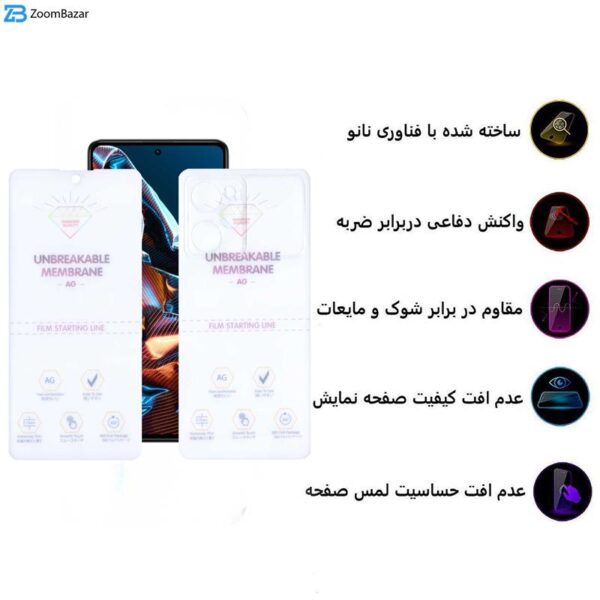 محافظ صفحه نمایش مات اپیکوی مدل Hydrogel-Matte مناسب برای گوشی موبایل شیائومی Poco X5 Pro به همراه محافظ پشت گوشی