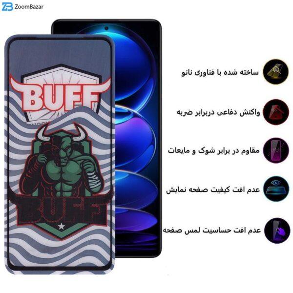 محافظ صفحه نمایش 5D بوف مدل Super Power-G مناسب برای گوشی موبایل شیائومی Redmi Note 12 Pro/Note 12 Pro Plus/Poco X5 Pro