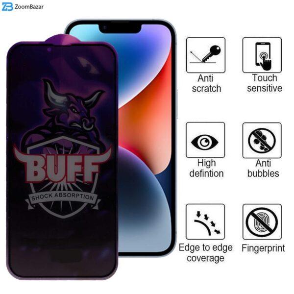 محافظ صفحه نمایش حریم شخصی بوف مدل Privacy Pro Plus مناسب برای گوشی موبایل اپل iPhone 13 / 13 Pro / 14