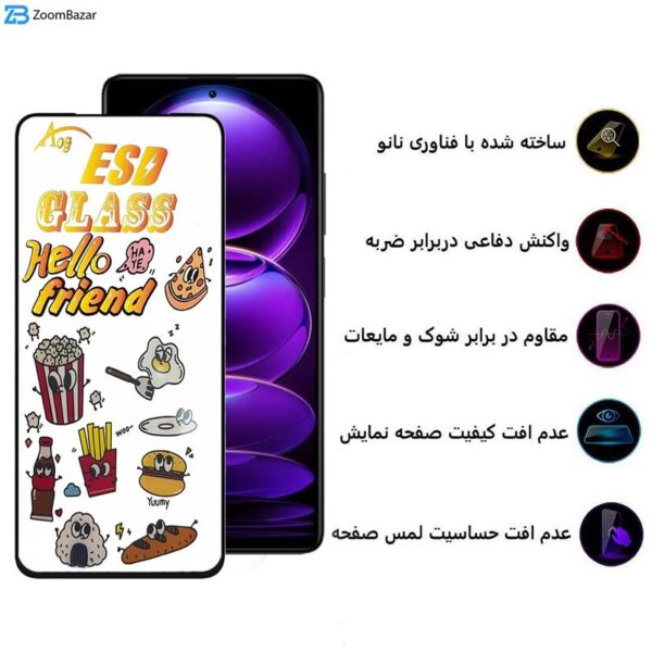 محافظ صفحه نمایش اپیکوی مدل ESD 2023 مناسب برای گوشی موبایل شیائومی Redmi Note 12 4G/5G /Note 12 Pro/12 Pro Plus/Poco X5 Pro/Poco X5