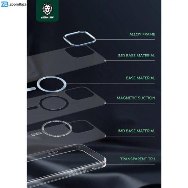 کاور گرین لاین مدل magsafe مناسب برای گوشی موبایل اپل iphone13promax