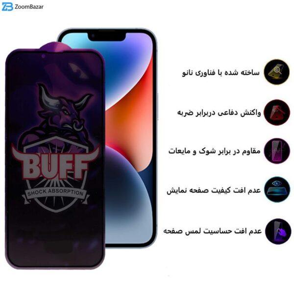 محافظ صفحه نمایش حریم شخصی بوف مدل Privacy Pro Plus مناسب برای گوشی موبایل اپل iPhone 13 / 13 Pro / 14