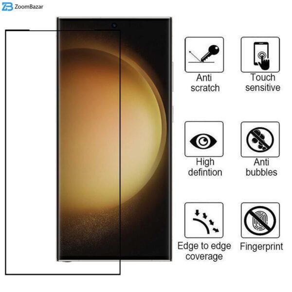 محافظ صفحه نمایش بوف مدل Full-Glue مناسب برای گوشی موبایل سامسونگ Galaxy S23 Ultra