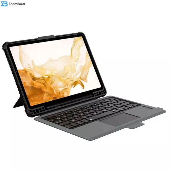 کیف کلاسوری کیبورد دار نیلکین مدل Bumper Combo Keyboard مناسب برای تبلت سامسونگ Galaxy Tab S8 / Tab S7