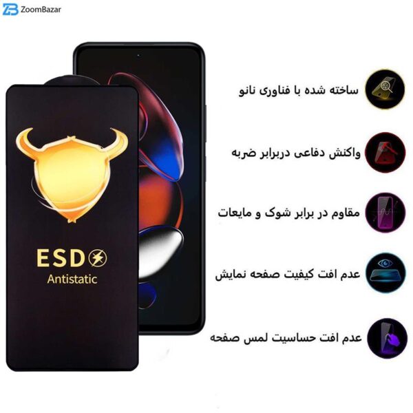 محافظ صفحه نمایش اپیکوی مدل Golden ESD مناسب برای گوشی موبایل شیائومی Redmi Note 12T Pro / Note 11T Pro Plus / Note 11T Pro /Note 11T 5G