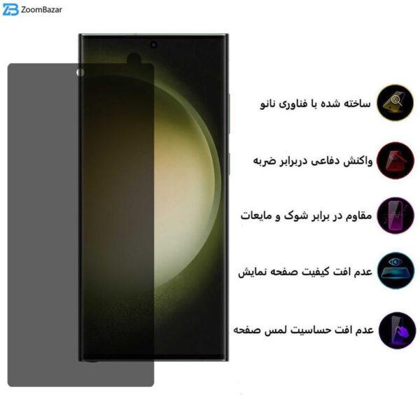 محافظ صفحه نمایش حریم شخصی اپیکوی مدل Hydrogel-Privacy مناسب برای گوشی موبایل سامسونگ Galaxy S22 Ultra/S23 Ultra