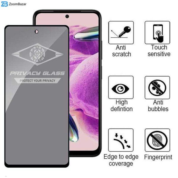 محافظ صفحه نمایش حریم شخصی اپیکوی مدل Privacy مناسب برای گوشی موبایل شیائومی Redmi Note 12S/Redmi Note 11S 4G/Poco M4 Pro 4G