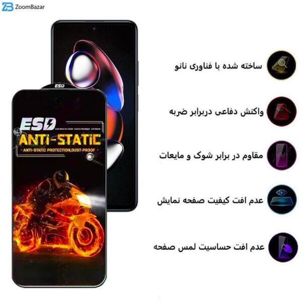 محافظ صفحه نمایش اِپیکوی مدل Fiery ESD مناسب برای گوشی موبایل شیائومی Redmi Note 12T Pro / Note 11T Pro Plus / Note 11T Pro / Note 11T 5G